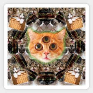 third eye ascended feline master Sticker